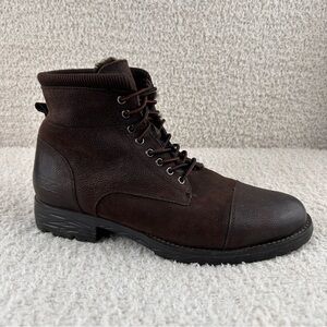 Ugg Boots Womens 9 Brown OzWear Cowhide Leather‎ Sheepskin Lined Hiking Outdoors